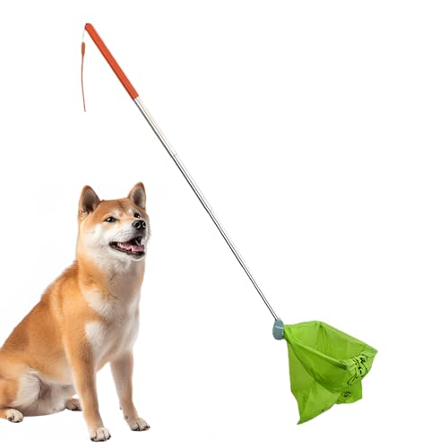 Recogedor De Heces Para Perros,Recogedor Telescópico De Heces Para Mascotas Con Mango Largo | Pala Escalable Para Desechos De Cachorros | Para Casa Apartamento Sala Veterinaria Residencia
