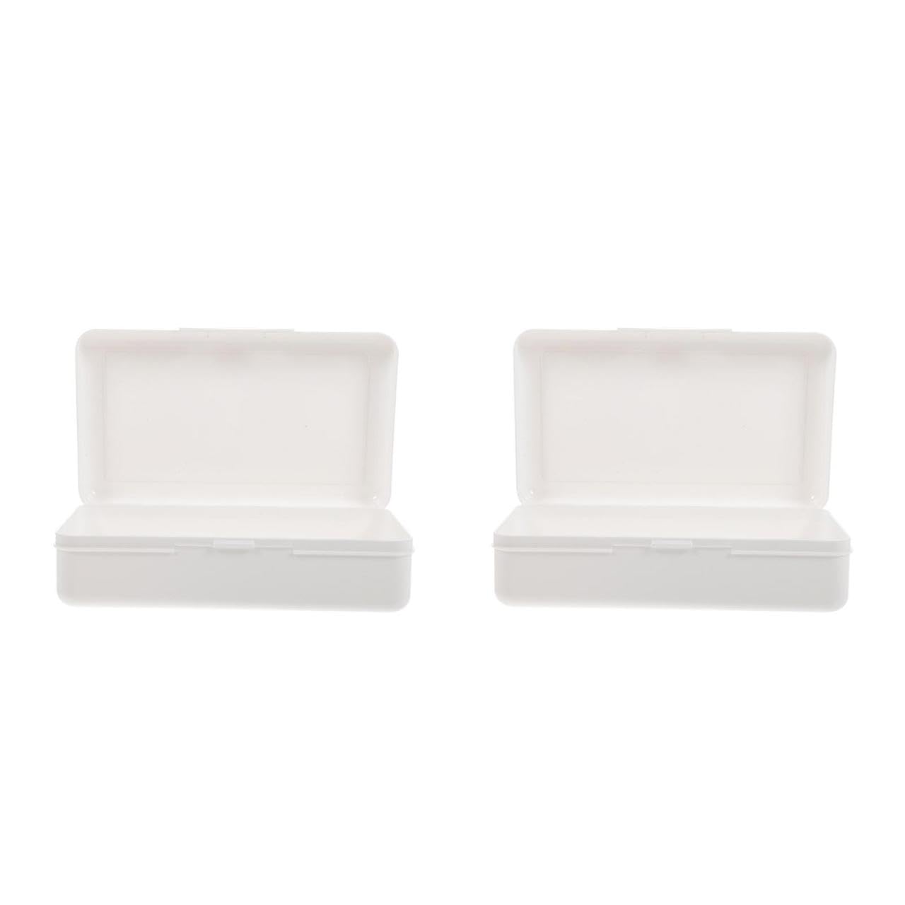 TEHAUX 2 Piezas Caja de lápices de plástico Bolsa de lápiz Transparente lápiz para niños Titular de la papelería Estuche apilable Simple Caja de papelería Titular de la Pluma