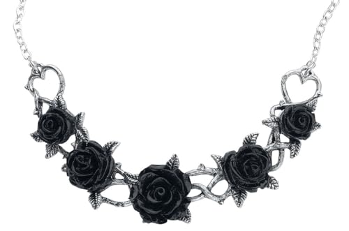 Alchemy Gothic Rose Briars Choker Women Necklace Silver-Coloured, Pewter,