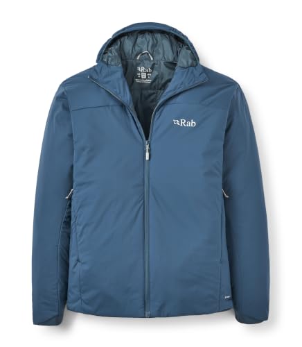 Rab Men's Xenair Alpine Light Hooded Insulated Jacket for Hiking & Mountaineering - Tempest Blue - Large