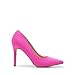 DREAM PAIRS Women's Closed Toe High Heels Dress Pointed Toe Wedding Pump Shoes,Size 8,Fuchsia/Suede