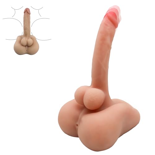QgLust 2 in 1 Realistischer Masturbatoren MäNnertorso Masturbator Homosexuell Dildo Masturbieren für Männer Analdildos Butt Plug Analplug Gay Sexspielzeug für die Männer Frauen Solo