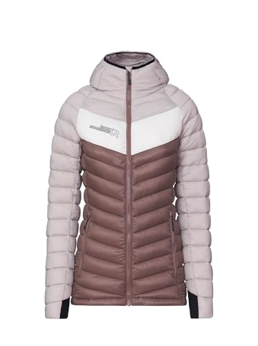 Rock Experience Re.tanana Chaqueta Mujer acolchada e impermeable con capucha de lycra