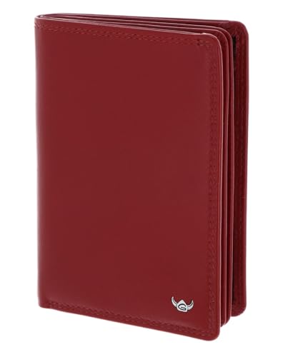 Estuche de identificación Polo 4476, tarjetero de cuero RFID rojo oscuro