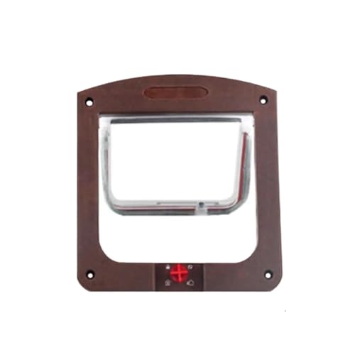 Puerta con Cerradura for Perros y Gatos Grandes | Impermeable for instalación en Interiores Exteriores sobre Madera(Color 14)