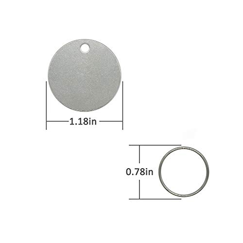 Staymax 1.18 Inch Round Stamping Blanks With Hole Stainless Steel Blank Tags 25 Pack #TOP1