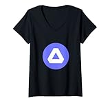 Womens achain Logo | The achain Crypto and act Crypto Logo V-Neck T-Shirt