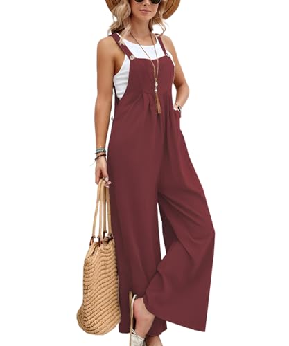 Peto para mujer holgado estilo oversize de algodón cómodo con tirantes ajustables
