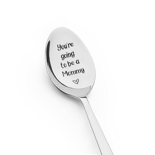 New Mom Gifts First Time Mommy Spoon Mom Christmas Birthday Gifts for Mother Mom Pregnancy Announcement Gifts for Mommy Mama Pregnancy Reveal Gifts for Mom Mother Promoted to Mom Spoon Gifts for Women