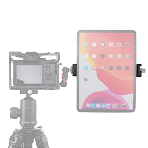 FOTGA Soporte para Tablet de Aluminio, Adaptador Universal de Metal con Zapata fría, Rosca de Tornillo de 1/4 Pulgadas y riel de trípode Acra Swiss para iPad Pro/Mini/Air - imagen 7