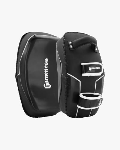 Gameness Rukus Thai Pad, Kickboxing Kick pad, Kick Training Strike Shield MMA Muay Thai Curved Black