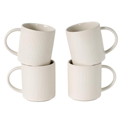 famiware Coffee Mug Set of 4, Star 16 oz Large Mugs Cup Set with Handle