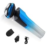 PHXCHAM Rechargeable Waterproof Electric Shaver, Electric Razor for Men, Wet & Dry Shaving with Pop-up Trimmer, 1 Hour Fast Charging, for All The Men in Your Life
