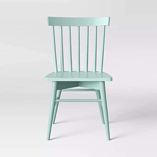 Image of APRODZ Mango Wood Dining Chairs Only | Wooden Set of 2 Dinning Chair for Kitchen & Dining Room Chair for Cafeteria Living Room Home, Bedroom, Cafe and Hotels (Turquoise)