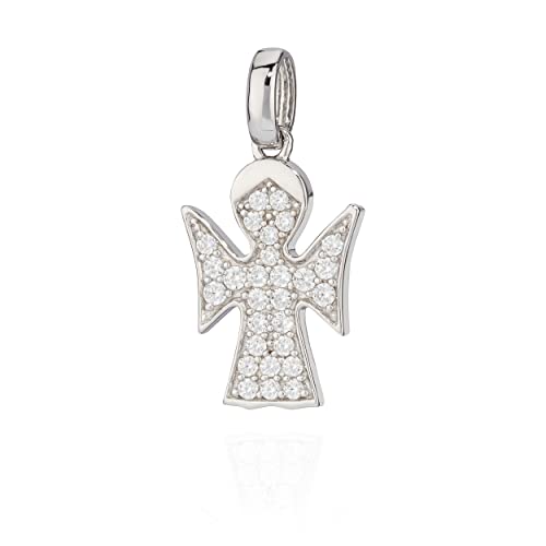 NKlaus pendentif ange gardien zircon blanc 925 argent motif 18x12mm ange pendentif 9736