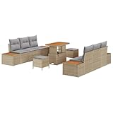 【Style extérieur accessible】 Ce set de canapés de jardin unit un design moderne et un confort pratique. Son élégance minimaliste fait un super point de repère dans n'importe quel jus extérieur. Avec sa construction en poly rattan et acier enduit, il est parfait pour se relaxer tout en restant robuste. Chic et polyvalent, il permet de créer un coin lounge extérieur super sympa, garantissant une ambiance agréable pour chaque jardin ou terrasse.
