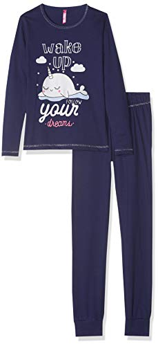Lina Pink EF.wali.pl Pijama, Azul (Marine Marine), 10 años (Talla del Fabricante: 10 Y) para Niñas
