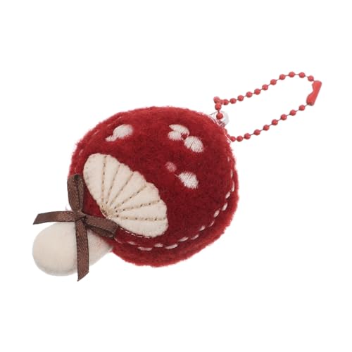 GRIRIW Cute Mushroom Keychain Handmade Plush Stuffed Mushroom Soft Cloth Mushroom Key Ornament Adorable Car Hanging Decoration Keychain All Occasions