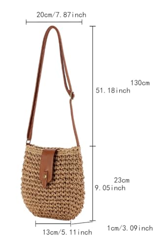 Solyinne Shoulder Bag for Women Straw Handbag Mini Summer Beach Crossbody Handwoven Beach Straw Bag2