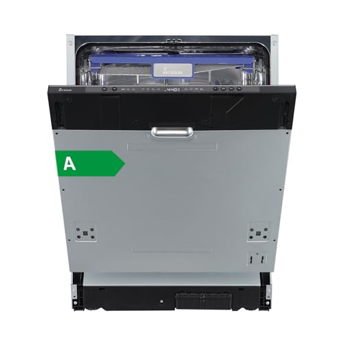 KKT KOLBE 60 cm Geschirrspüler Spülmaschine vollintegrierbar Unterbaufähig, Besteckschublade, LED-Beleuchtung, Automatische Türöffnung, Oberkorb höhenverstellbar, 7 Programme, 14 Maßgedecke, DW60VI