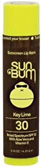 Sun Bum SPF 30 Sunscreen Key Lime Lip Balm - Moisturizing Aloe Vera and Vitamin E - Vegan and Cruelty Free - Broad Spectrum UVA/UVB Lip Protection - 0.15 oz Stick