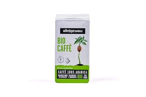 ALTROMERCATO - Biocaffè 100% arabica biologico macinato per moka - caffè bio da Etiopia e America Latina - tostatura media con fine acidità - 250 g