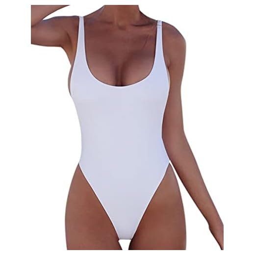 Bikini Damen Push Up Set Damen Tankini Bedruckter Badeanzug Zweiteiler Bikini Sets High Cut Badeanzug High Waist Crossover Bademode Bikinihose Sexy V Ausschnitt Sportlich Zweiteiliger Strandbikini 2 Lingery Damen Badeanzug sexy figurformend Push up High Waist Weiß S