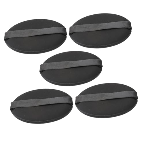 COLLBATH Borlas De Maquillaje Negras 5 Piezas Pequeñas Esponjas Para Polvo Suelto Base De Maquillaje Profesionales Uso Hogar Viaje Suaves Latex Free