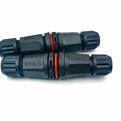 DEVMO 2PCS Empalmes RJ45 Impermeables CAT 5e/6A Negro miniatura 2