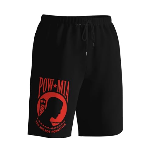 Pow Mia You are Not Forgotten Mens Swim Trunks Quick Dry Board Shorts 7" - Hawaii Beach Swimwear2