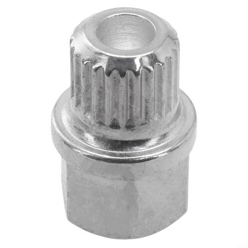 Honseadek Chiave per rimozione dadi di bloccaggio ruote cave, 40/23pt, per viti antifurto, in acciaio argentato, coppia 120 nm, 20 x 28 mm (confezione da 1)