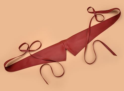 Lace Up Tied Corset Belt for Women Soft PU Leather Wide Belt Dress Belts4