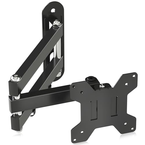 Suptek Full Motion TV Wall Mount Bracket for Most 13-30 inch TVs and Monitors, Flat and Curved TVs up to 28lbs, Tilt Swivel and 16.9 inch Extension, Max VESA 100x100mm, Black, MA2776 option