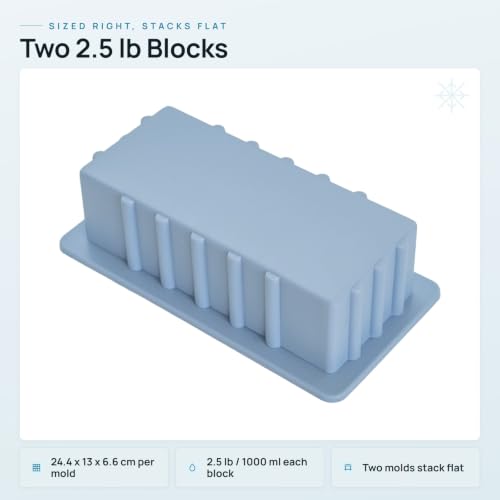 Molde para hielo de silicona 2.5LB, pack de 2 miniatura 3