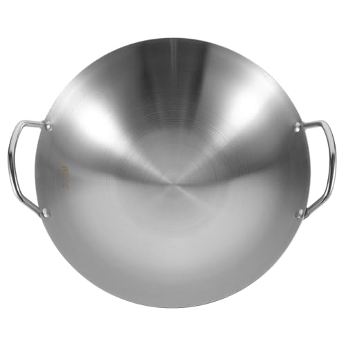 Wok de acero inoxidable para cocina casera miniatura 1
