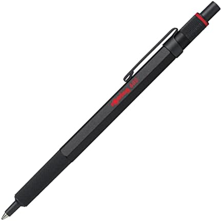 rOtring 600 Ballpoint Pen, Medium Point, Black Ink, Black Barrel, Refillable