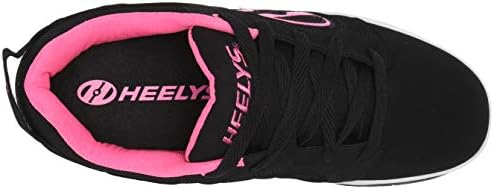 Heelys Girl's Voyager Tennis Shoe, Black/Pink, 1 M US Big Kid | Image 4