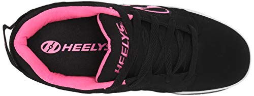Heelys Girl's Voyager Tennis Shoe, Black/Pink, 6 M Us Big Kid #TOP4