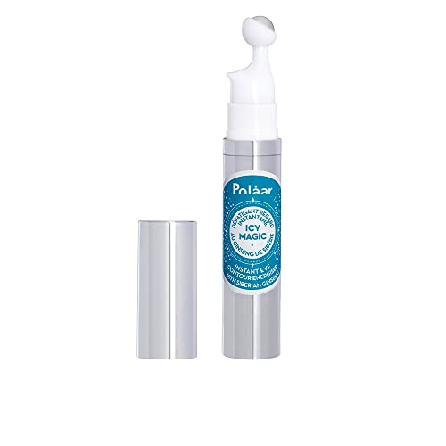 Polåar - Icy Magic Instant Eye Roll-On con Ginseng Siberiano - Cuidado Contorno de Ojos Antiojeras y Antibolsas - Perla metálica - 92% Natural, Vegano, Hecho en Francia, Sin perfume - 10ml