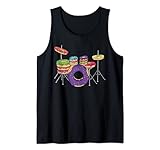 Photo Gallery funny drum set donut drummer percussione musica insegnante canotta Photo Gallery funny drum set donut drummer percussione musica insegnante canotta