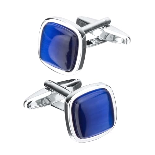 Gemelos azules para hombre perfectos para camisas de boda y celebraciones de gala memorables