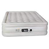 Aria Queen Raised Inflatable Air Mattress with Built-in Pump, Comfortable Air Bed for Travel or...