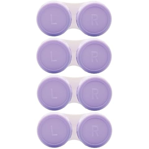 Vastsoon 4 Pack Contact Lens Case, Contact Case Replacement Kit for Travel, Daily Use (Purple) Cover