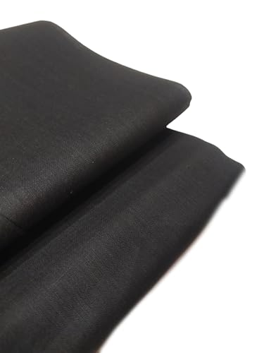 Image of Unstitched Cotton Astar /Lining /Cloth /Kapda Running into Meters for Suit,Sherwani,Kurti,Blouse /Choli,lehanga & Dress Materials(Available in 2,4,6 Meters Variation) (Black, 2 Meter)