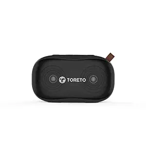 Toreto Bang Pro 10W Wireless Bluetooth Speaker - Dual Audio Drivers, Powerful Bass Radiator, Fast Charging Long Play Time,TWS, Portable, Inbuilt MIC, FM, Type C Charging (Black)