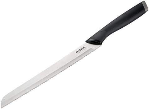 Tefal Nóż Santoku, czarny nóż Santoku, 12 cm, czarny
