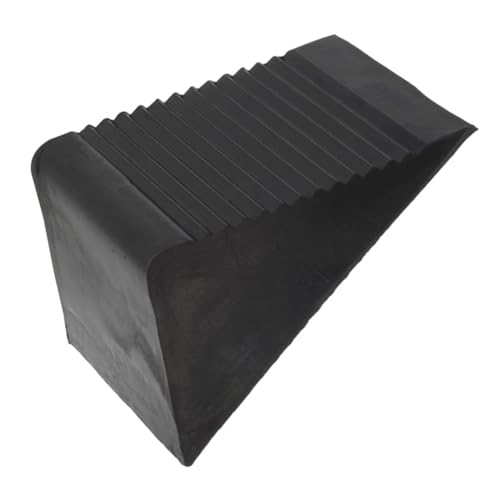 Anneome ホイール滑り止め プロの車輪止め タイヤブロック タイヤ止め トレーラーの車輪止め セミトラック用輪止め トラベル トレーラー用車輪止め 実用的な車輪止め 車止め ゴム Black