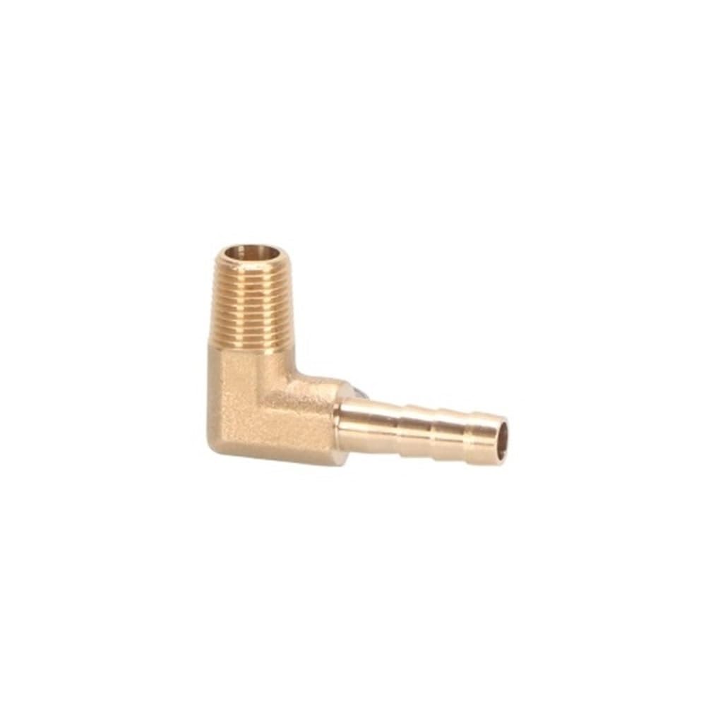 Pipe Fitting Right Angle Elbow Water Delivery Fitting, PL Type 1/8 1/4 3/8 1/2inch BSP Brass Pipe, Barbed Connector(6MM*1/8INCH)
