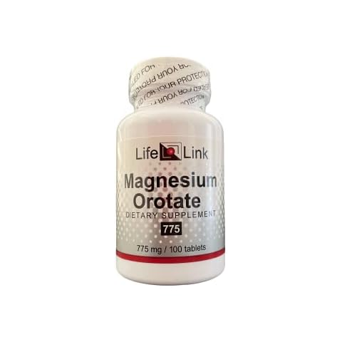 LifeLink's Magnesium Orotate | 775 mg x 100 Tablets | Brain, Bone, Cardiovascular Health | Gluten Free & Non-GMO | Made in The USA Cover