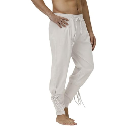 Men's Ankle Banded Pants Drawstrings Medieval Trousers Viking Navigator Renaissance Pants Medieval Trousers2